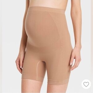 Isabel Maternity By Ingrid Maternity Shapewear Shorts Taupe Size M (8-10) Taupe